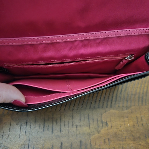 Coach Black Patent Leather Convertible Clutch Crossbody Bag - Picture 6 of 6